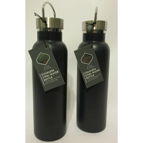 Dashing Stainless Steel Water Bottle Matte Black 20 fl oz Travel Camping Set 2 - Picture 1 of 10